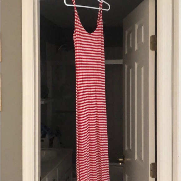 Red Striped Maxi Dress - Picture 2 of 2